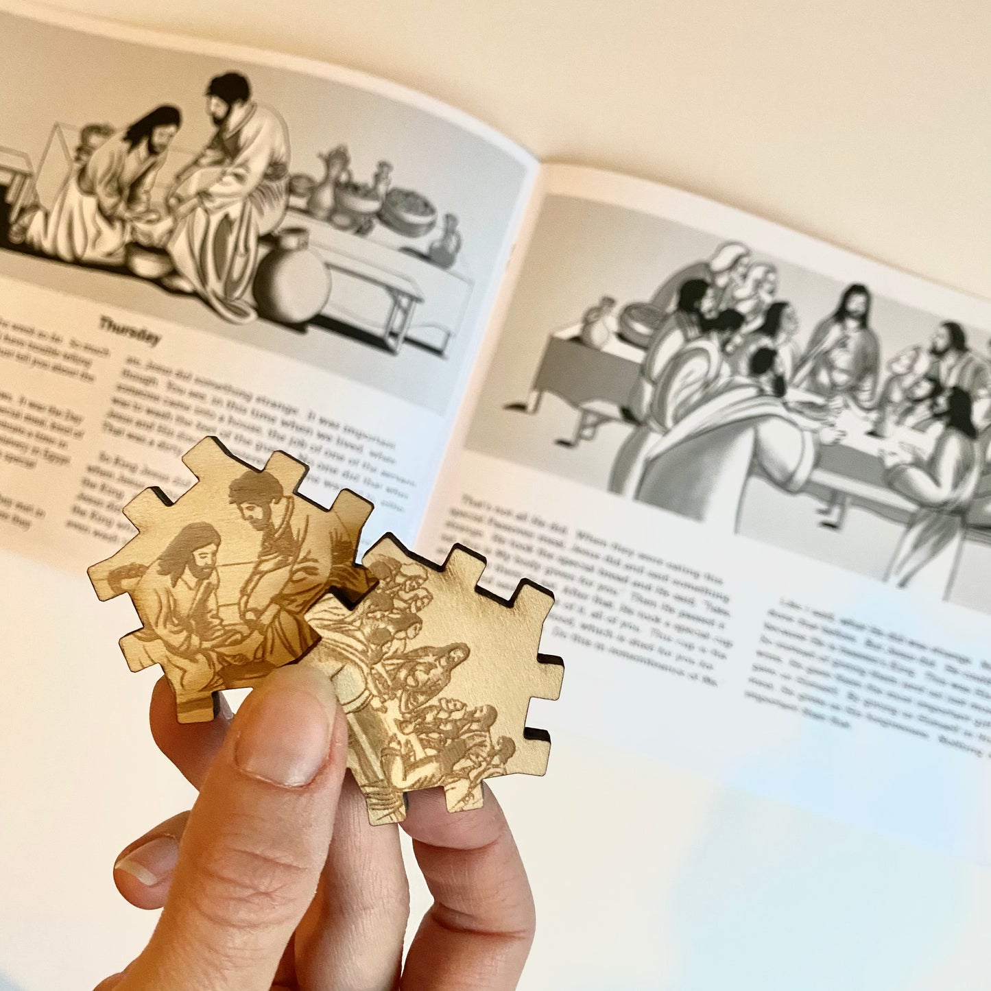 The Easter Experience Book with 12 Piece Wood Puzzle