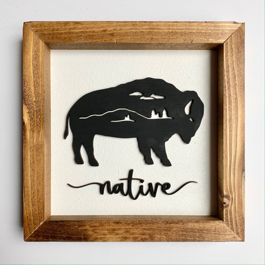 Native Buffalo Sign