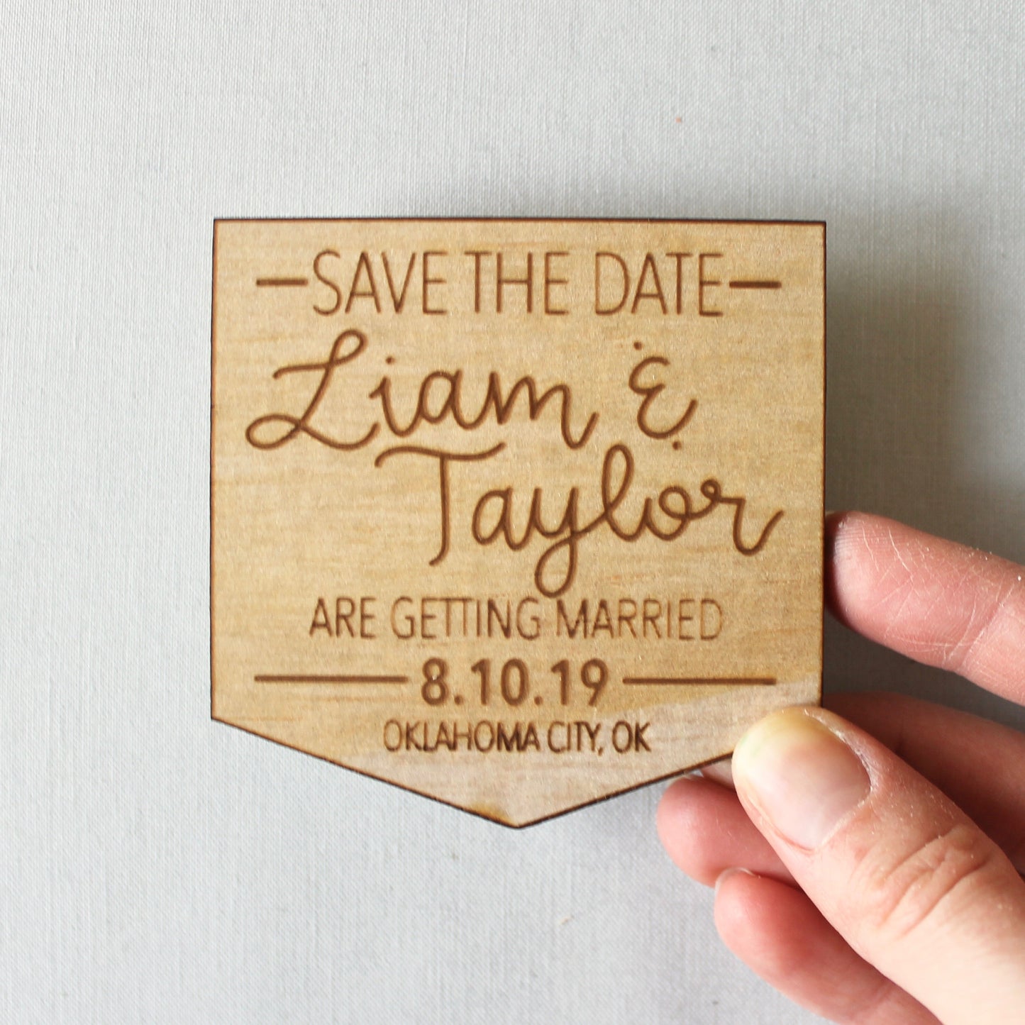 Wood Save the Date Magnets