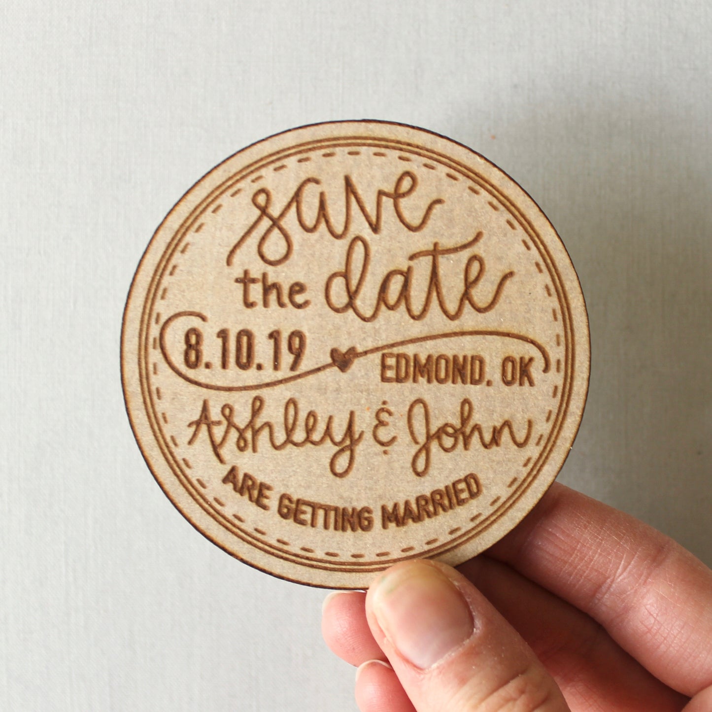 Wood Save the Date Magnets
