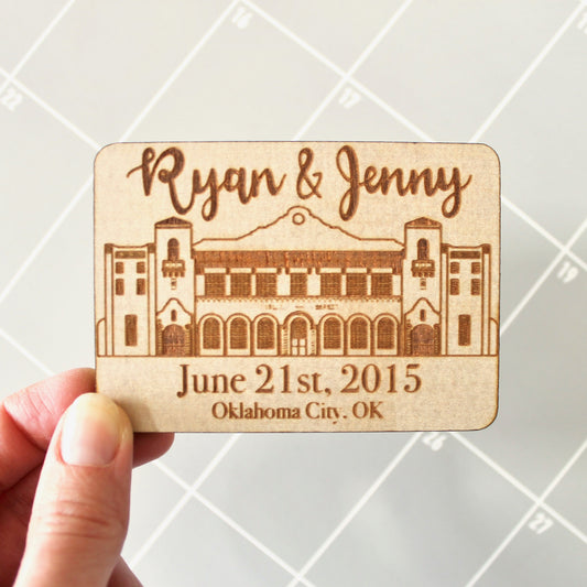 Custom Venue Save the Date Magnets