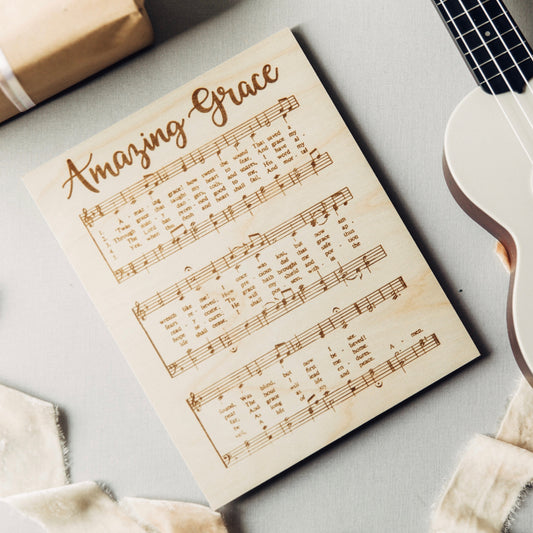 Wood Music Card