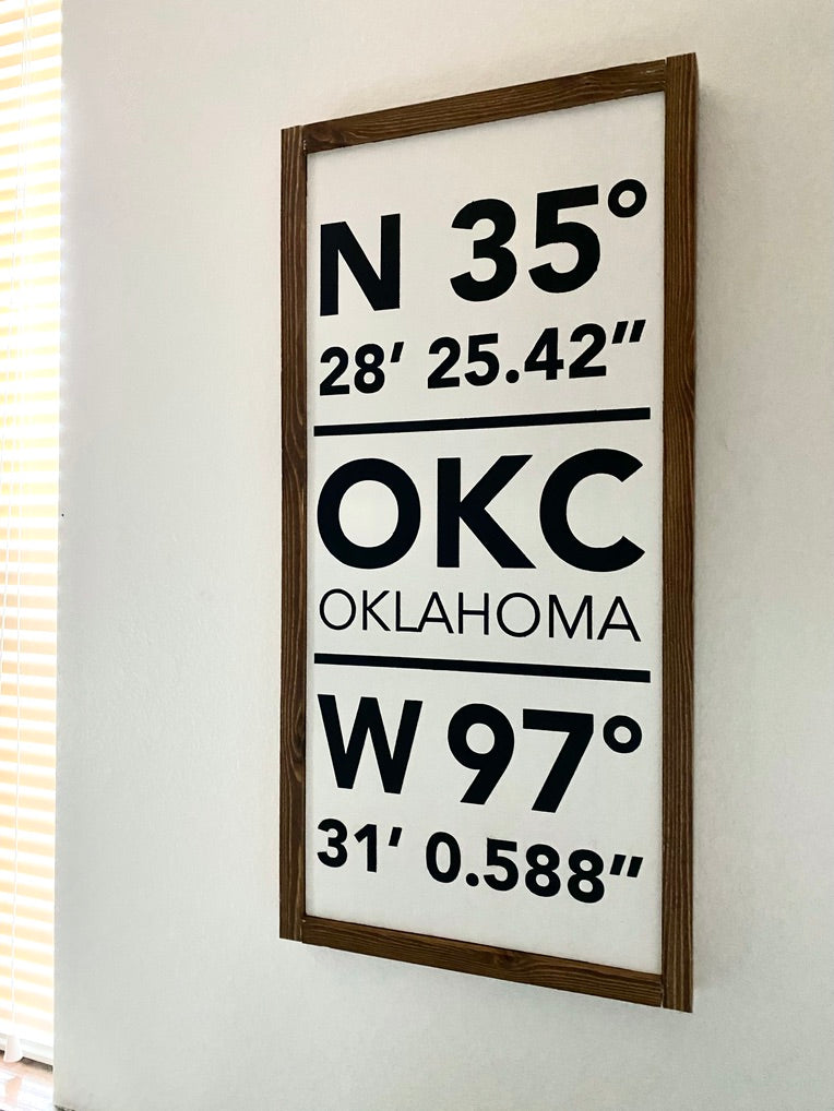 Custom Coordinates Sign