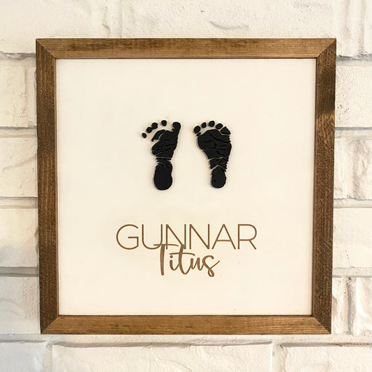 Baby Footprint Sign