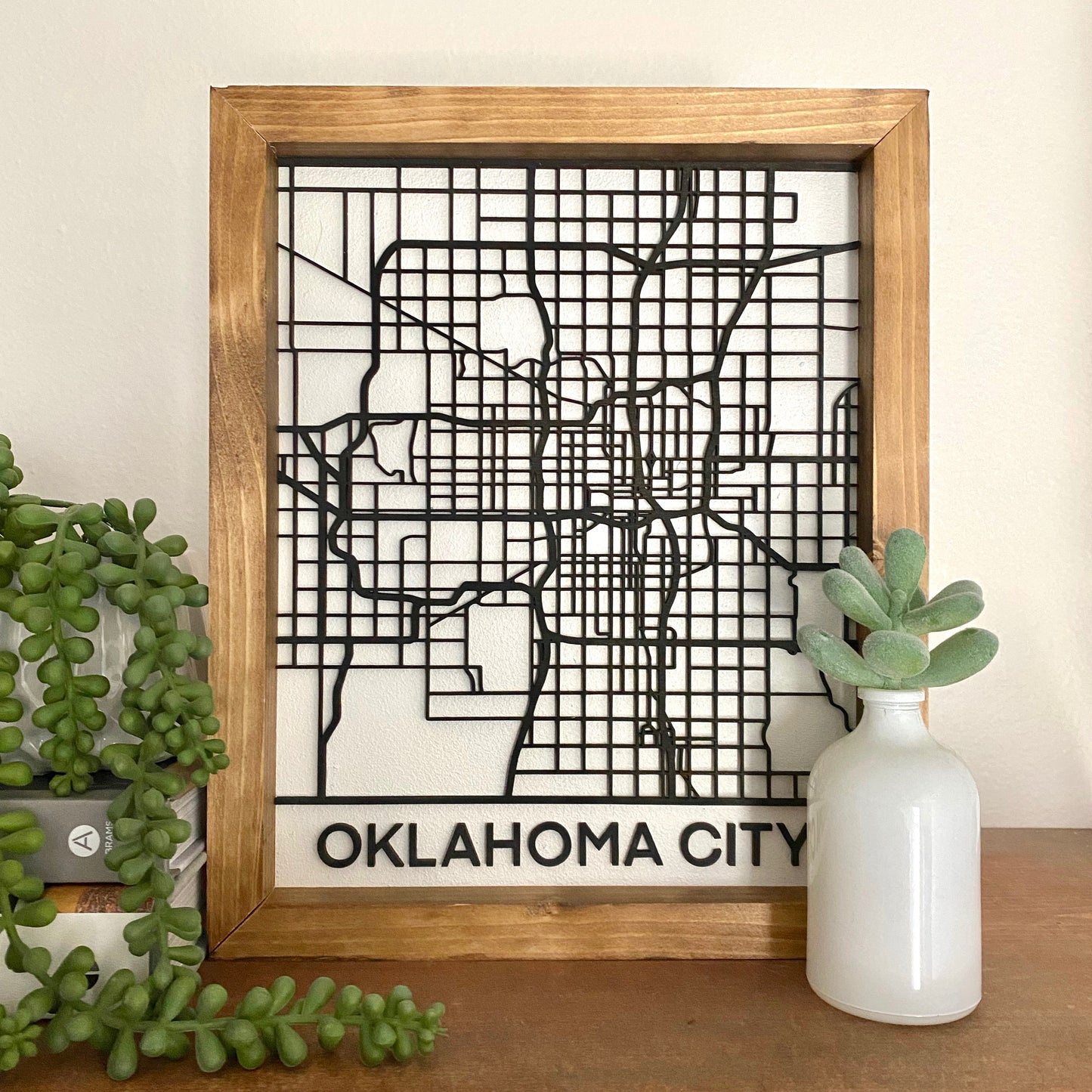 Map of Oklahoma City Sign