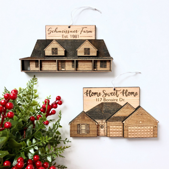 Custom House Ornament or Magnet