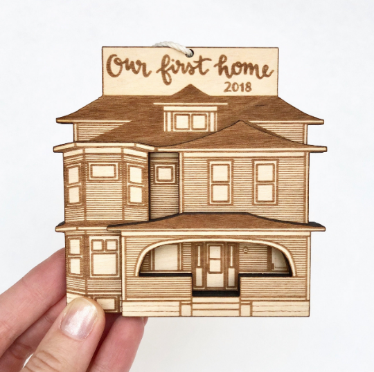 Custom House Ornament or Magnet